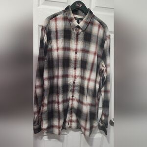 Banana Republic Plaid Button-Up Shirt XLT Tailored Slim Fit